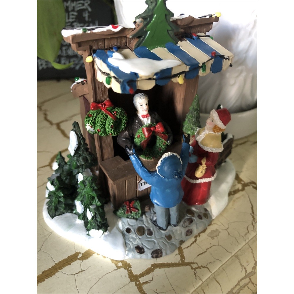 Christmas Village Trees for Sale Tree Farm Mayberry Street 5x4x3.5 New